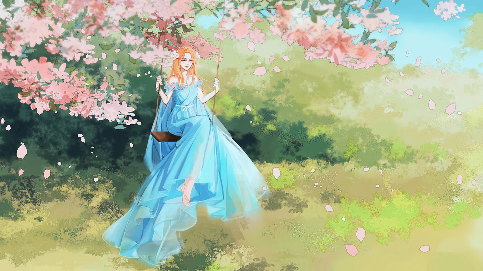 Cherry Blossom Swing (by Silvertang with Nekotama Anime)
