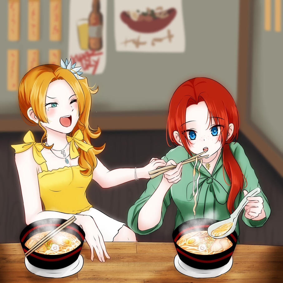 Eli & Lily ~ Ramen (by Wafflecaramel)