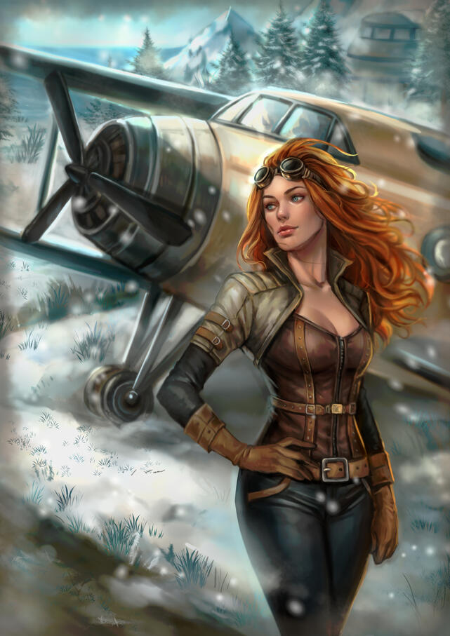 Pilot &amp; Plane (by Aireenscolor)