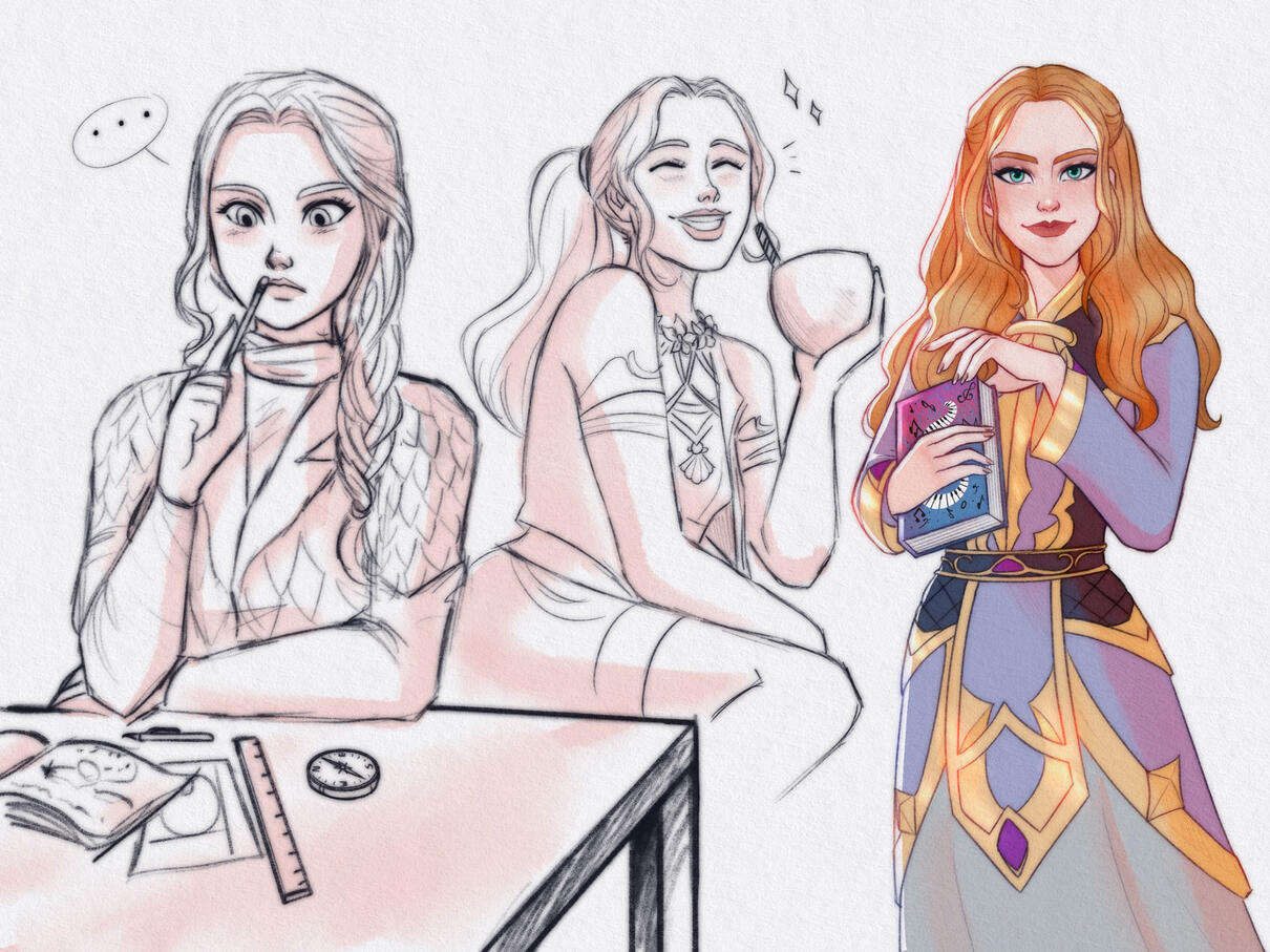 Elinore Sketch Page (by ElliotRuinsEverything1, see link "Elliot" in artist list below)